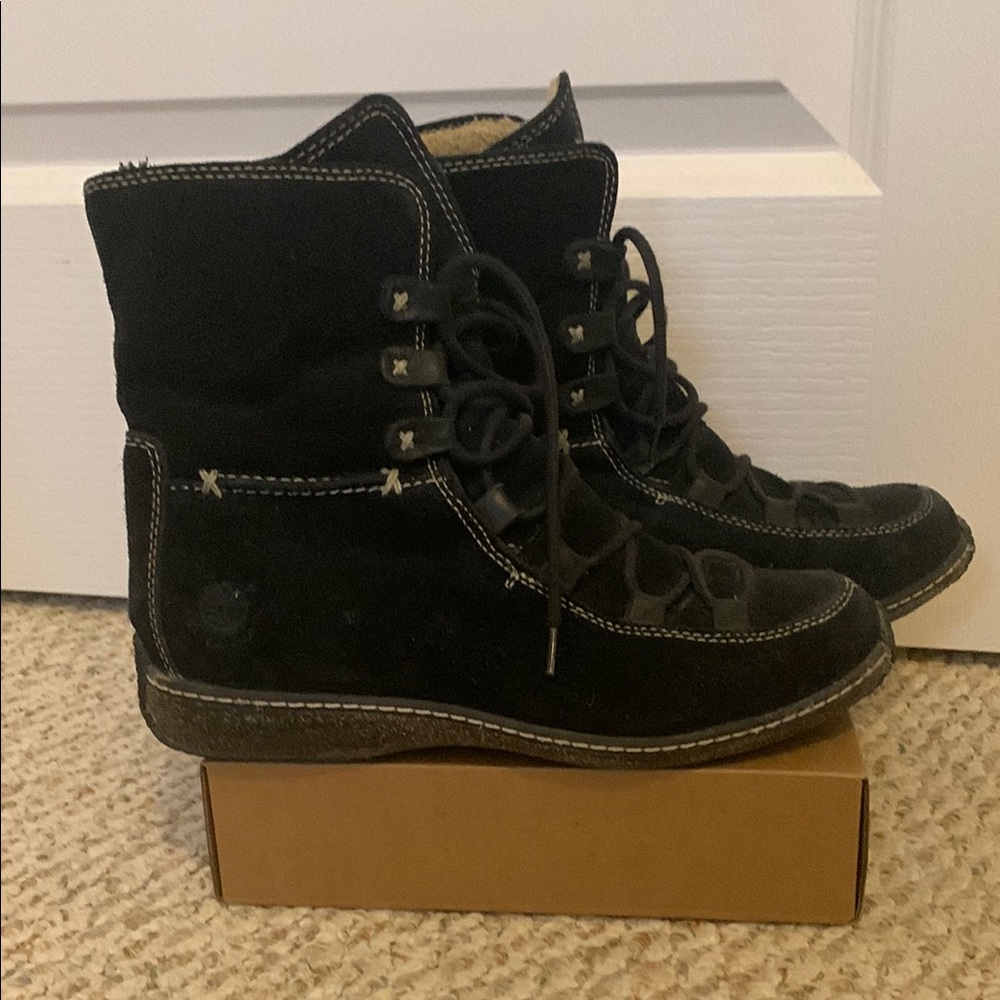 Stylish Black Suede Boots
